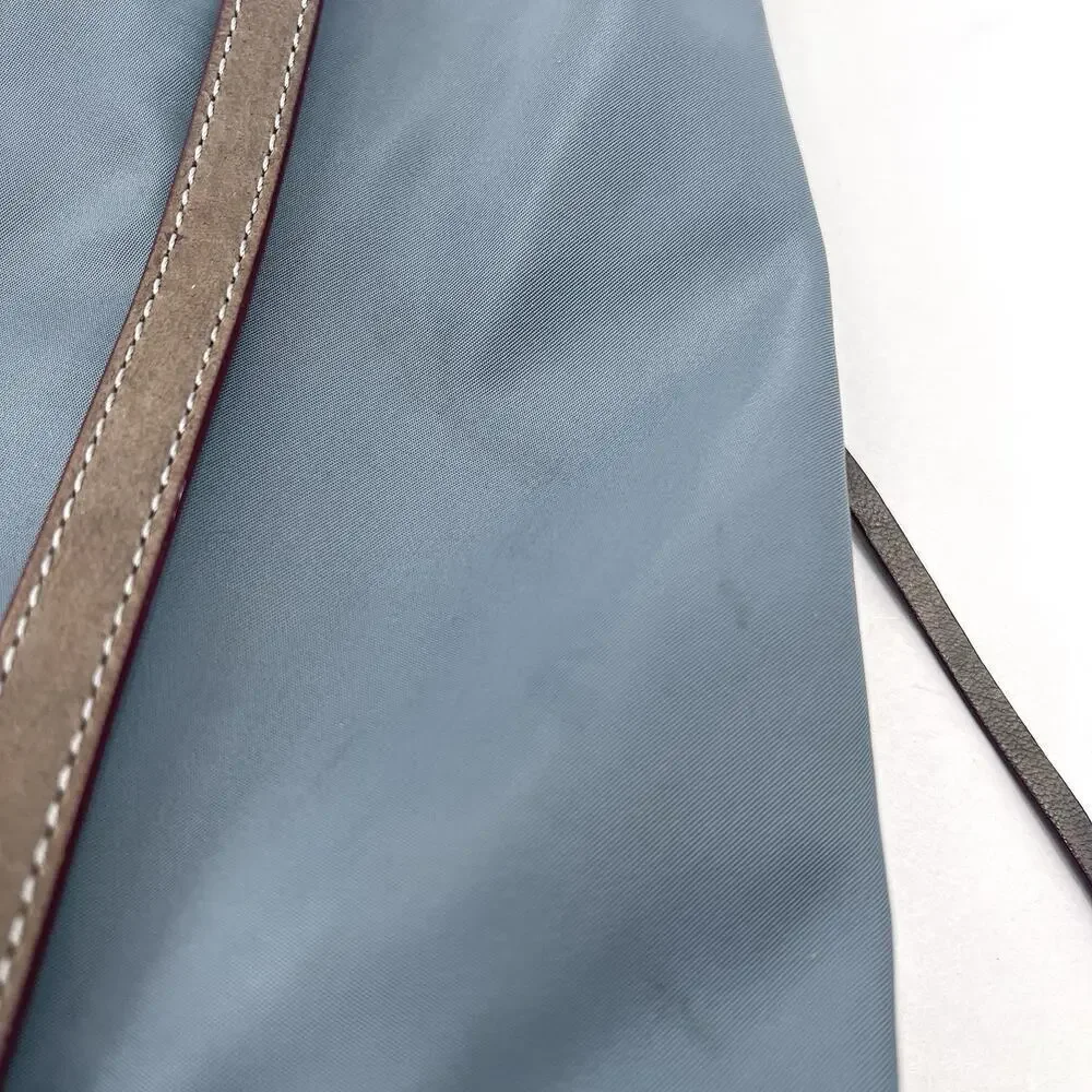 MZ Wallace Blue Nylon Strappy Hobo Shoulder Handbag Purse Womens